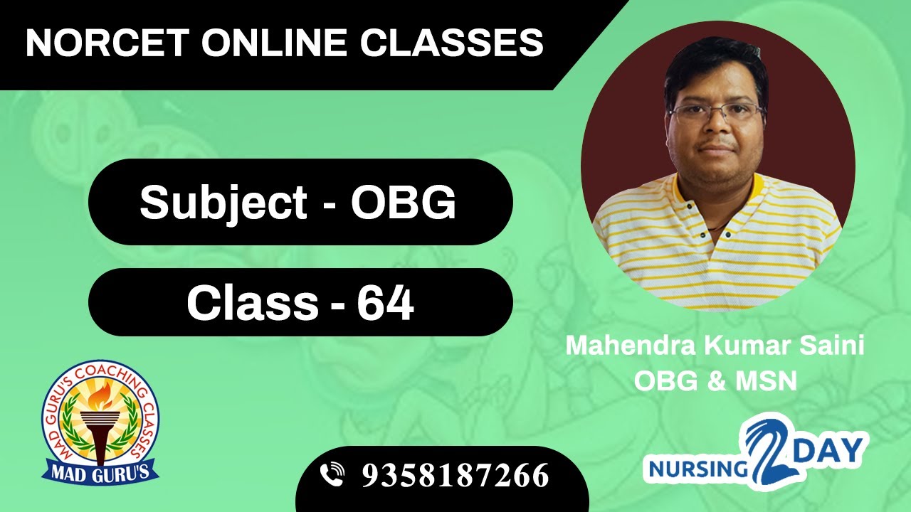 NORCET OBG CLASS 64