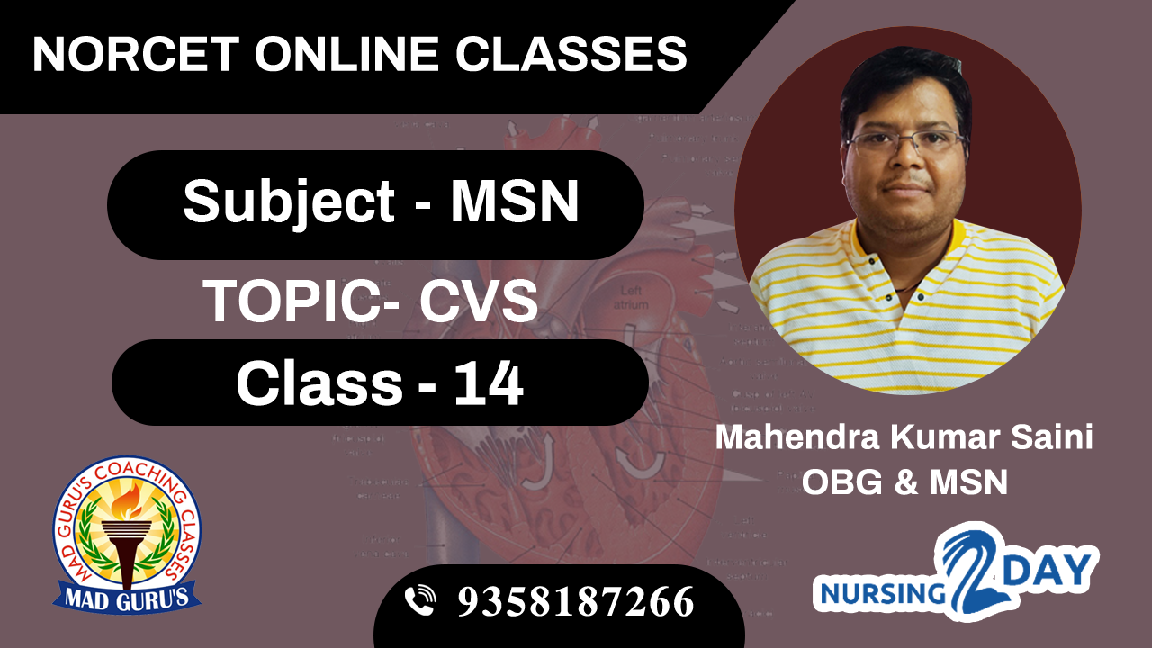 NORCET MSN CVS CLASS 14