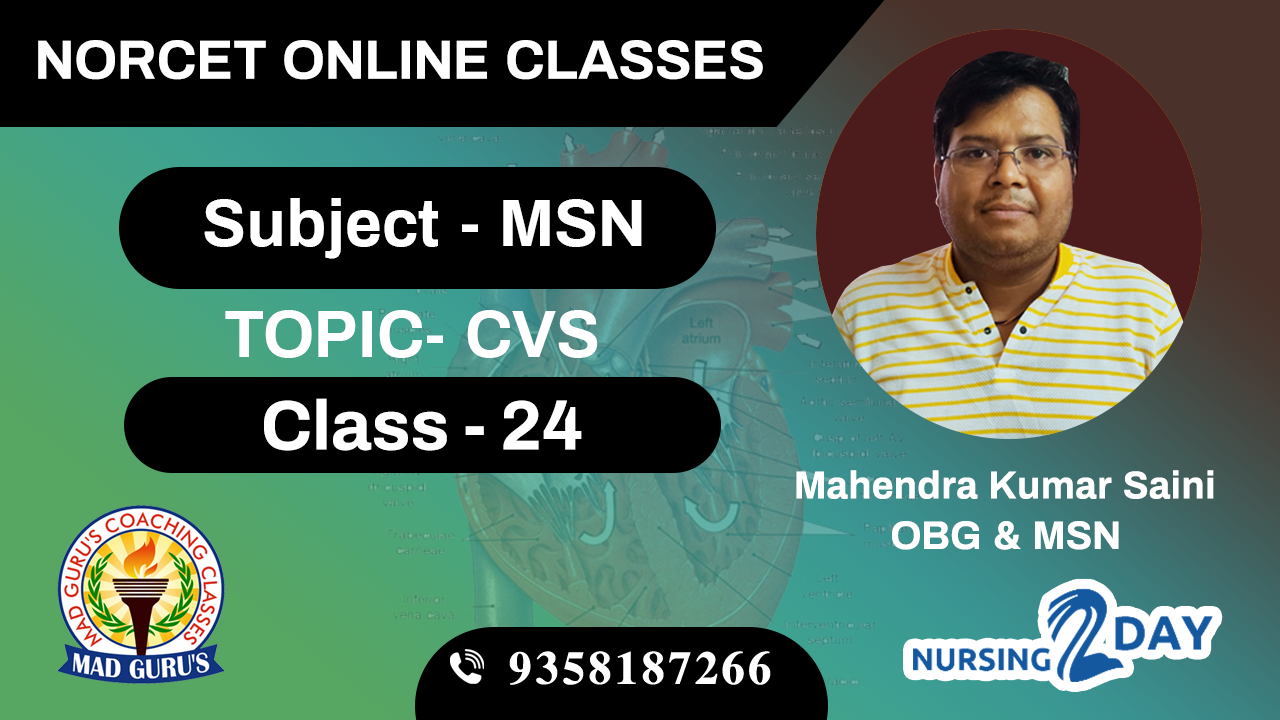 NORCET MSN CVS CLASS 24