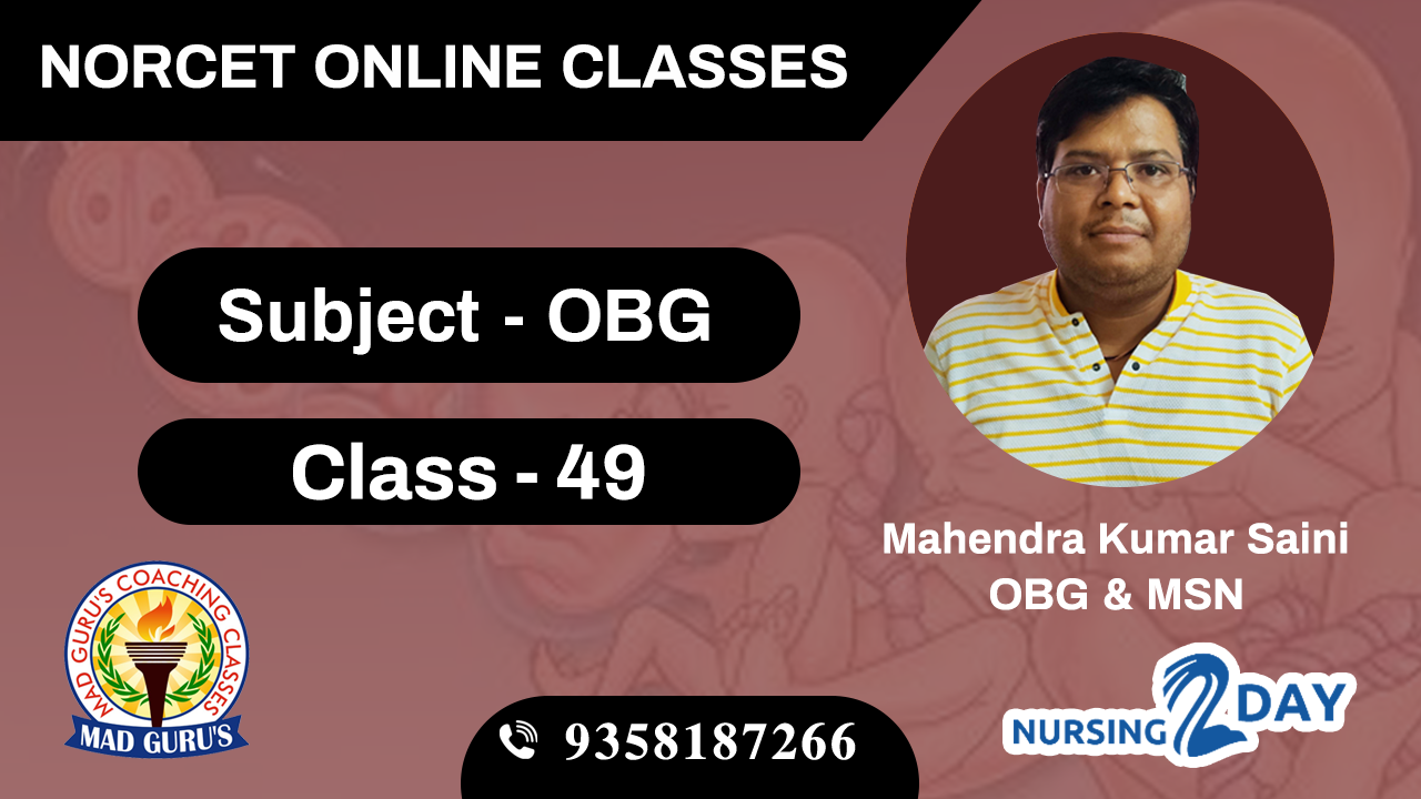 NORCET OBG CLASS 49