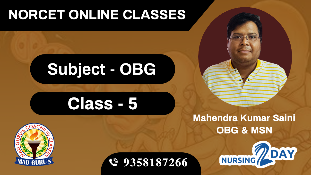 NORCET OBG CLASS - 5