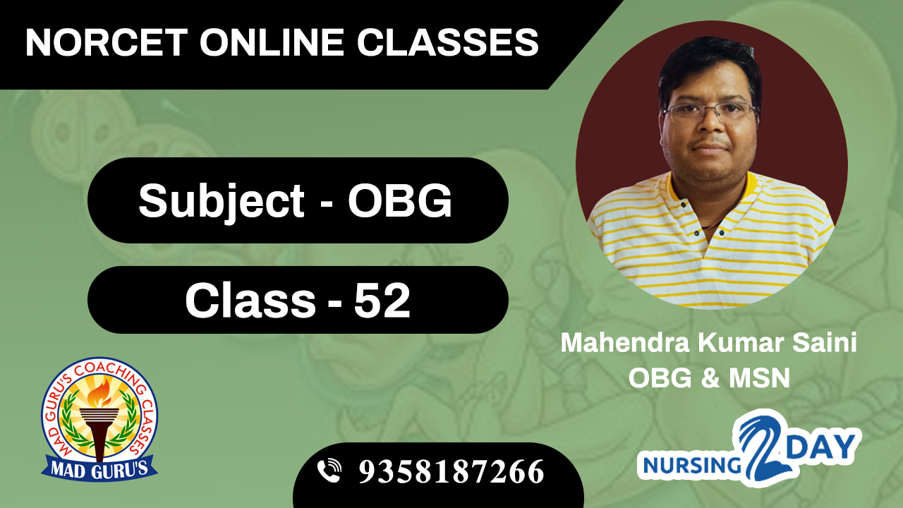 NORCET OBG CLASS 52