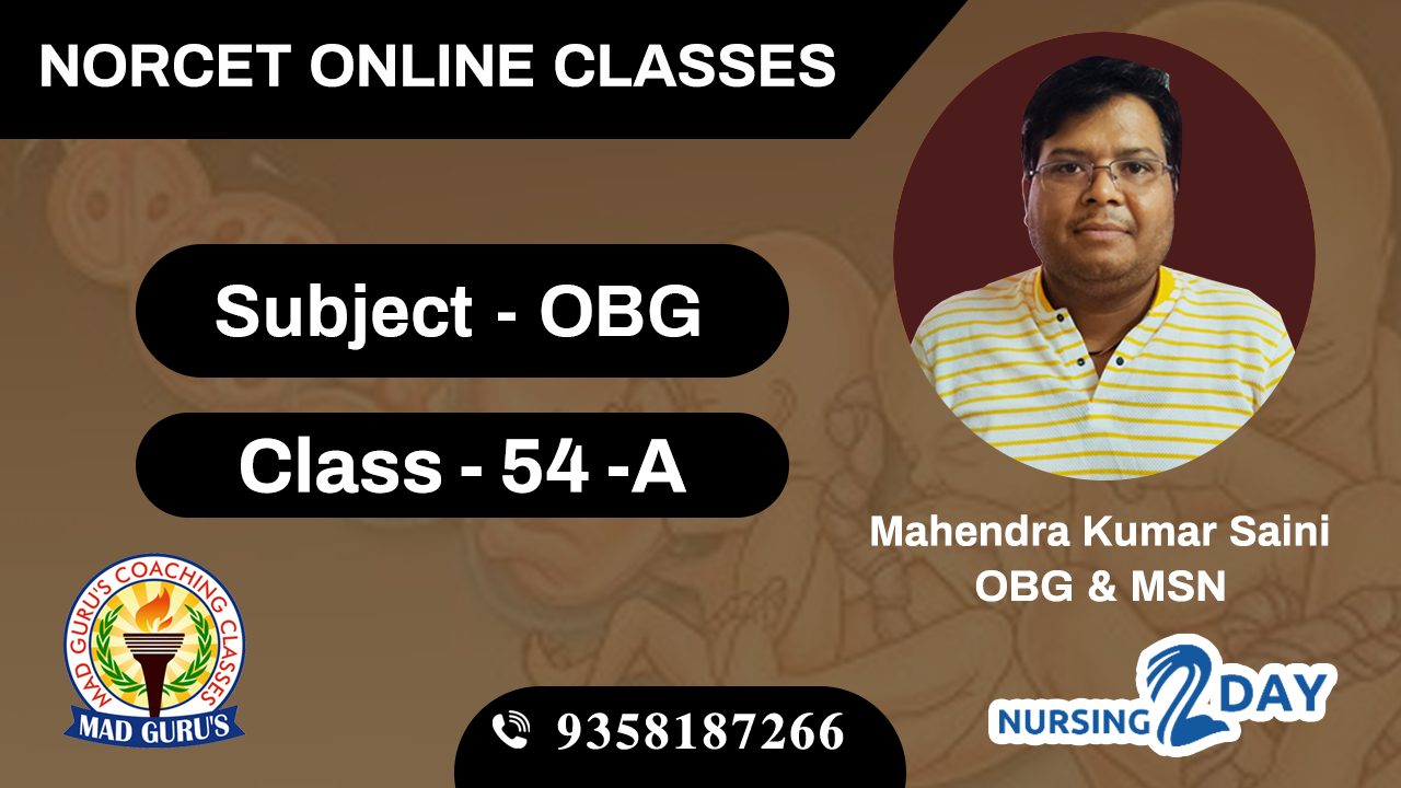 NORCET OBG CLASS 54 A