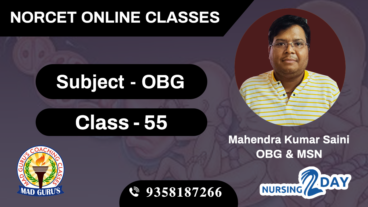 NORCET OBG CALSS 55