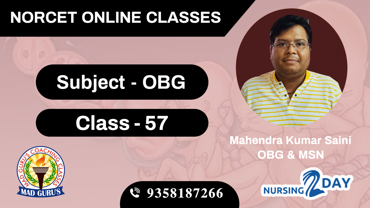 NORCET OBG CLASS 57