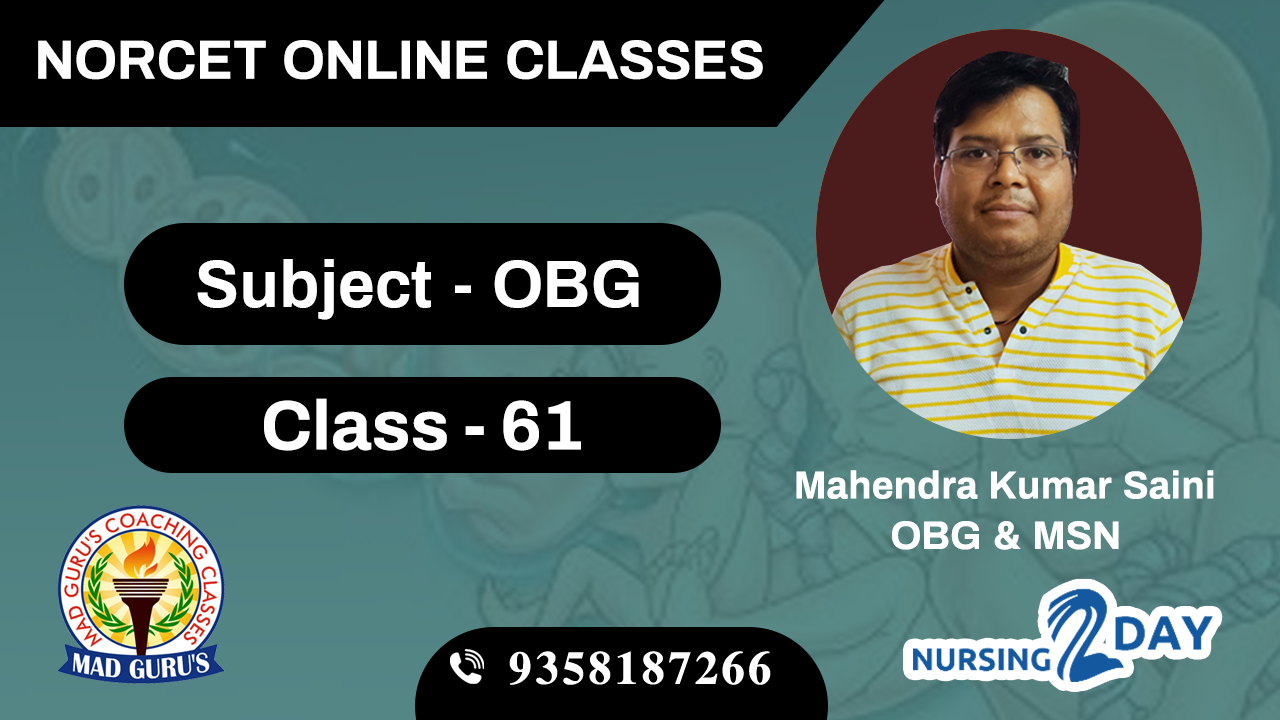 NORCET OBG CLASS 61