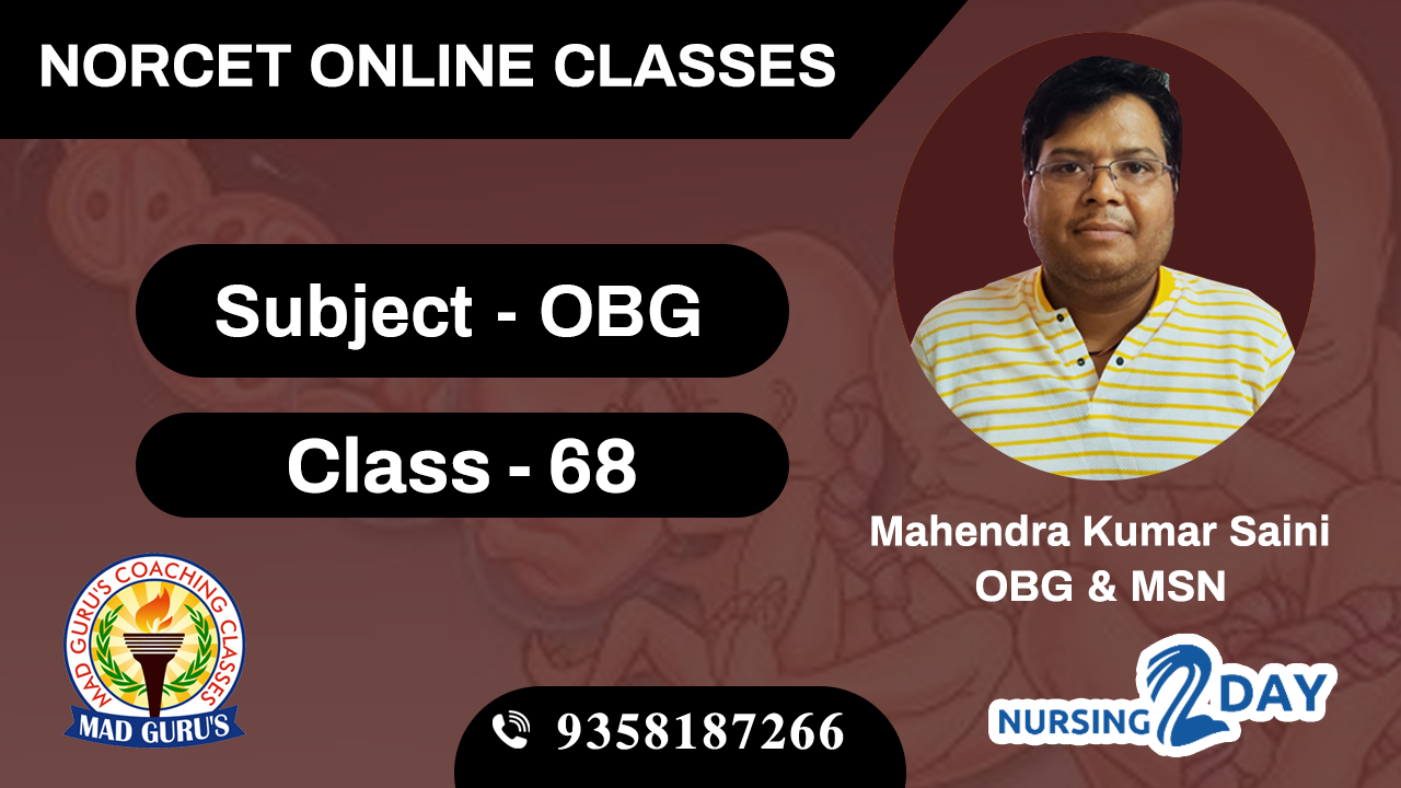 NORCET OBG CLASS 68