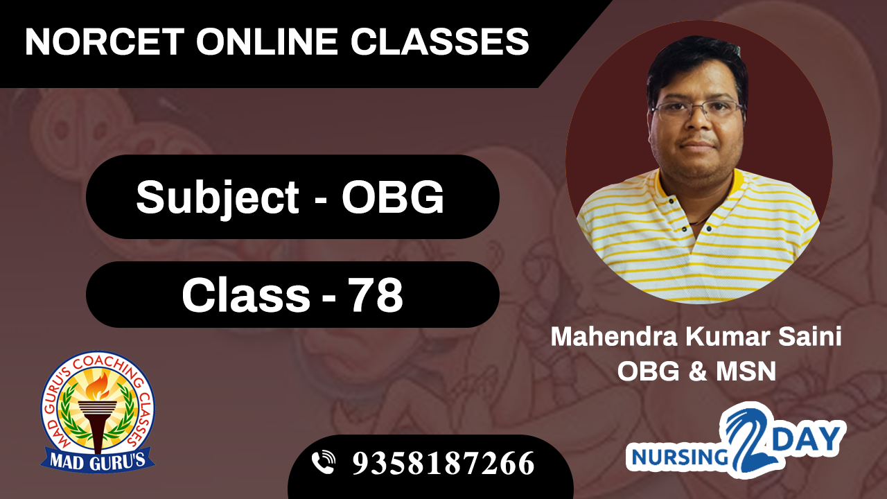 NORCET OBG CLASS 78